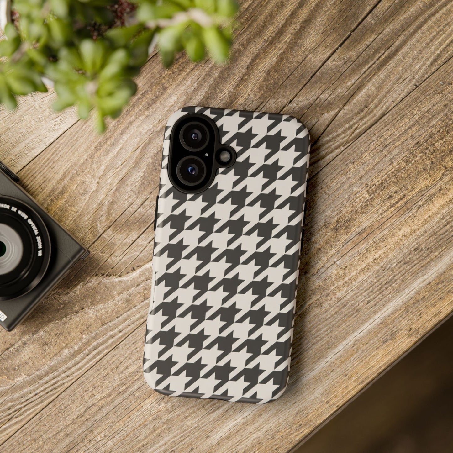 Forest Houndstooth Heritage Check Matte Phone Case