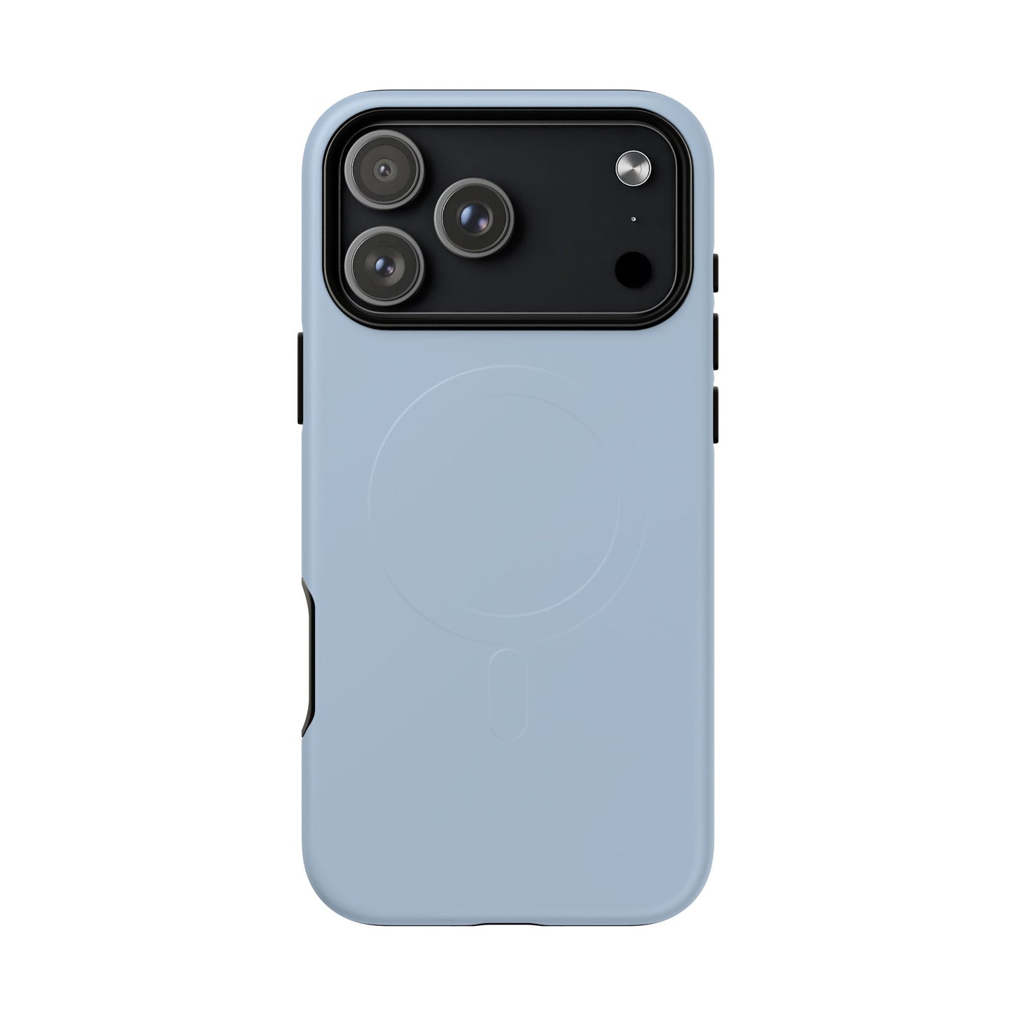 Cloud Blue Minimalist Heritage Check MagSafe® iPhone Case | Luxury Magnetic Phone Cover