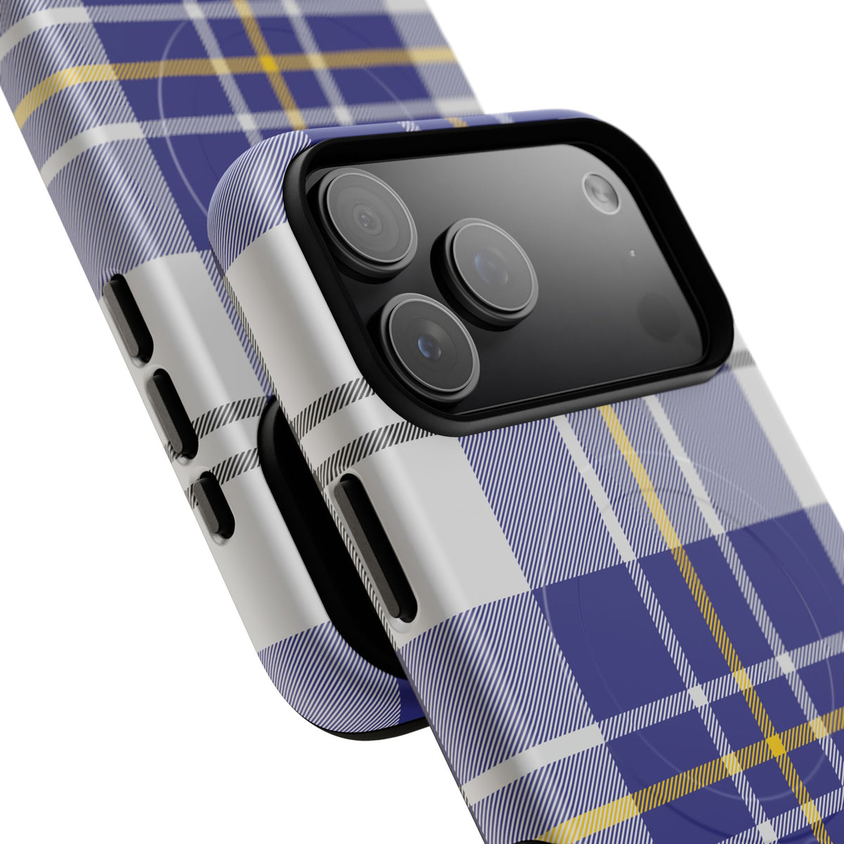MacPherson Dress Blue Tartan MagSafe® iPhone Case | Dual-Layer Magnetic Protective Cover