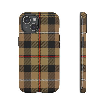 MacKenzie Hunting (Brown) Traditional Tartan iPhone Case | Dual-Layer Matt Protective Cover