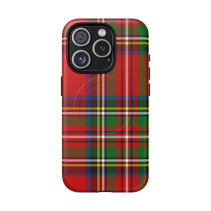 Royal Stewart Heritage Tartan MagSafe® iPhone Case | Dual-Layer Magnetic Protective Cover