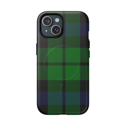 Black Watch Traditional Tartan MagSafe® iPhone Case | Luxury Magnetic Phone Cover
