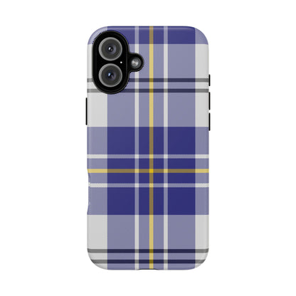 MacPherson Dress Blue Tartan iPhone Case | Dual-Layer Matt Protective Cover