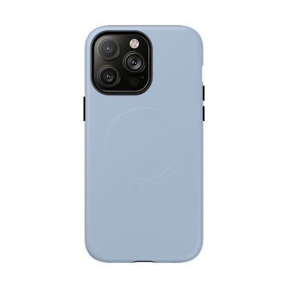 Cloud Blue Minimalist Heritage Check MagSafe® iPhone Case | Luxury Magnetic Phone Cover