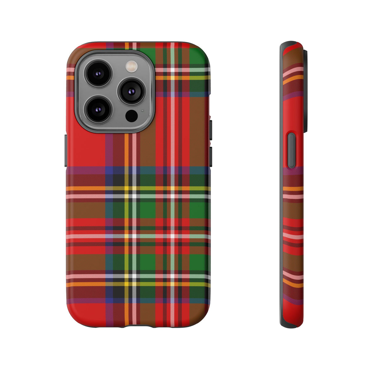 Royal Stewart Heritage Tartan iPhone Case | Dual-Layer Matt Protective Cover