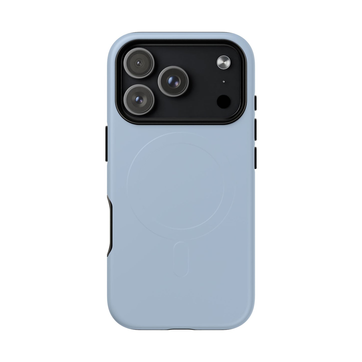 Cloud Blue Minimalist Heritage Check MagSafe® iPhone Case | Luxury Magnetic Phone Cover