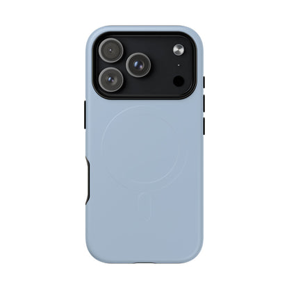 Cloud Blue Minimalist Heritage Check MagSafe® iPhone Case | Luxury Magnetic Phone Cover