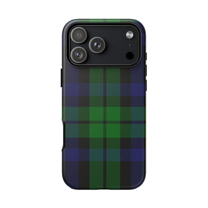 Black Watch Traditional Tartan iPhone Case | Dual-Layer Matt Protective Cover