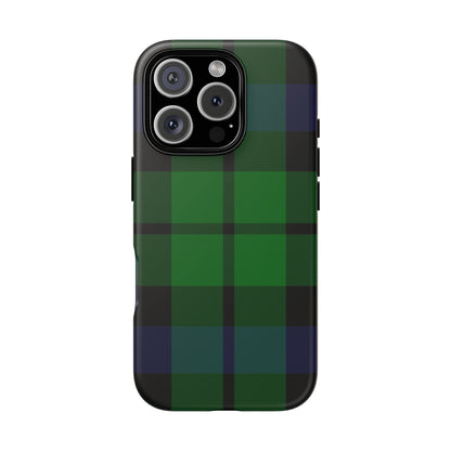 Black Watch Traditional Tartan iPhone Case | Luxury Protective Phone Cover