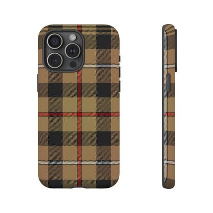 MacKenzie Hunting (Brown) Traditional Tartan iPhone Case | Dual-Layer Matt Protective Cover