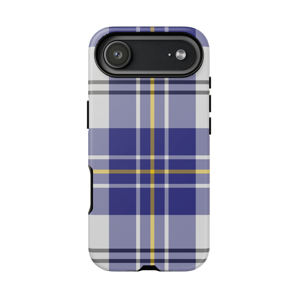 MacPherson Dress Blue Tartan iPhone Case | Dual-Layer Matt Protective Cover