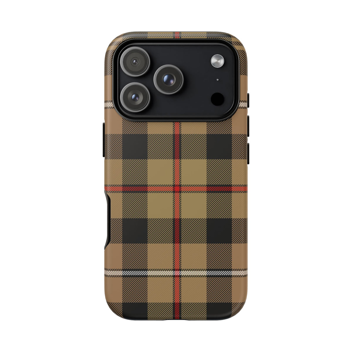 MacKenzie Hunting (Brown) Traditional Tartan iPhone Case | Dual-Layer Matt Protective Cover