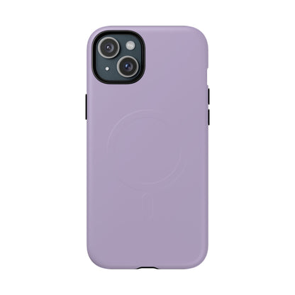 Lavender Minimalist Heritage Check MagSafe® iPhone Case | Luxury Magnetic Phone Cover