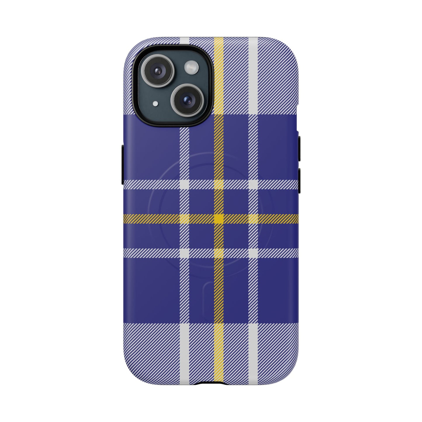 MacPherson Dress Blue Tartan MagSafe® iPhone Case | Luxury Magnetic Phone Cover