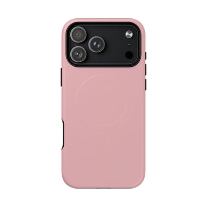 Blush Pink Minimalist Heritage Check MagSafe® iPhone Case | Luxury Magnetic Phone Cover