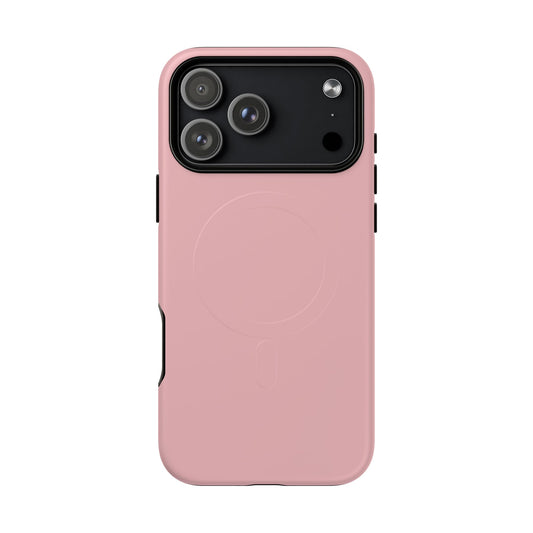 Blush Pink Minimalist Heritage Check MagSafe® iPhone Case | Luxury Magnetic Phone Cover