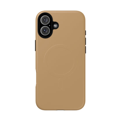 Camel Minimalist Heritage Check MagSafe® iPhone Case | Luxury Magnetic Phone Cover