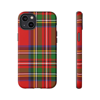 Royal Stewart Heritage Tartan iPhone Case | Dual-Layer Matt Protective Cover