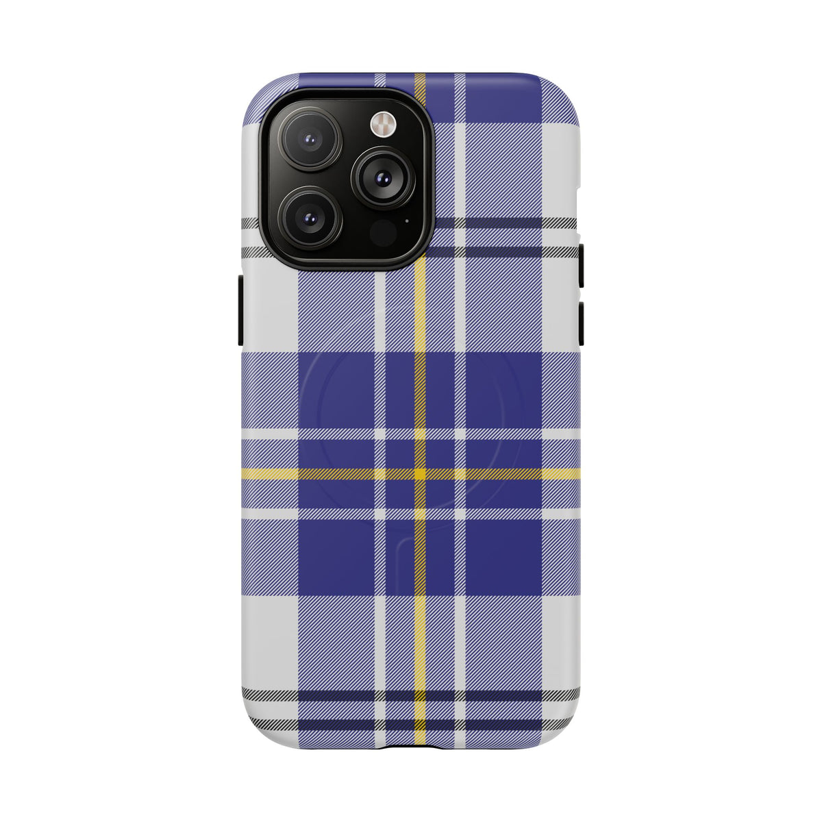 MacPherson Dress Blue Tartan MagSafe® iPhone Case | Dual-Layer Magnetic Protective Cover