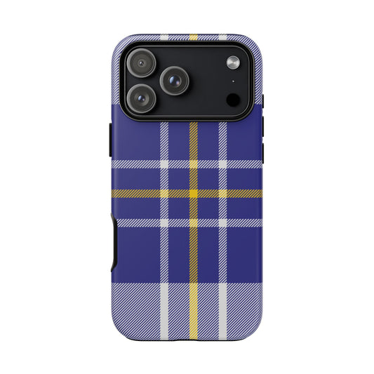 MacPherson Dress Blue Tartan iPhone Case | Luxury Protective Phone Cover