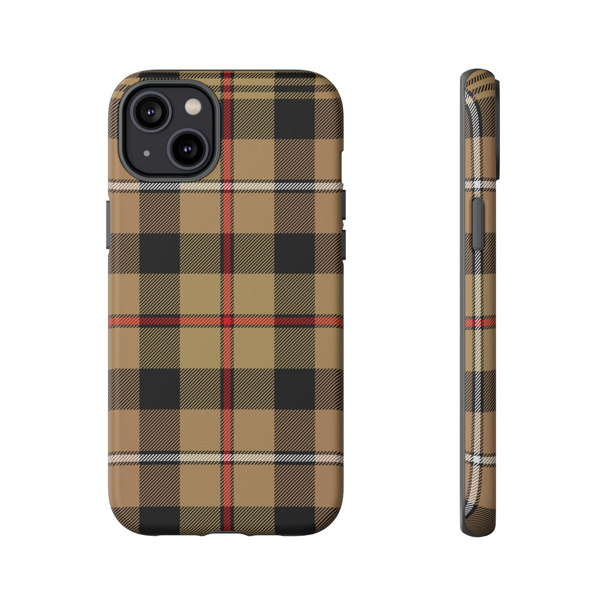 MacKenzie Hunting (Brown) Traditional Tartan iPhone Case | Dual-Layer Matt Protective Cover