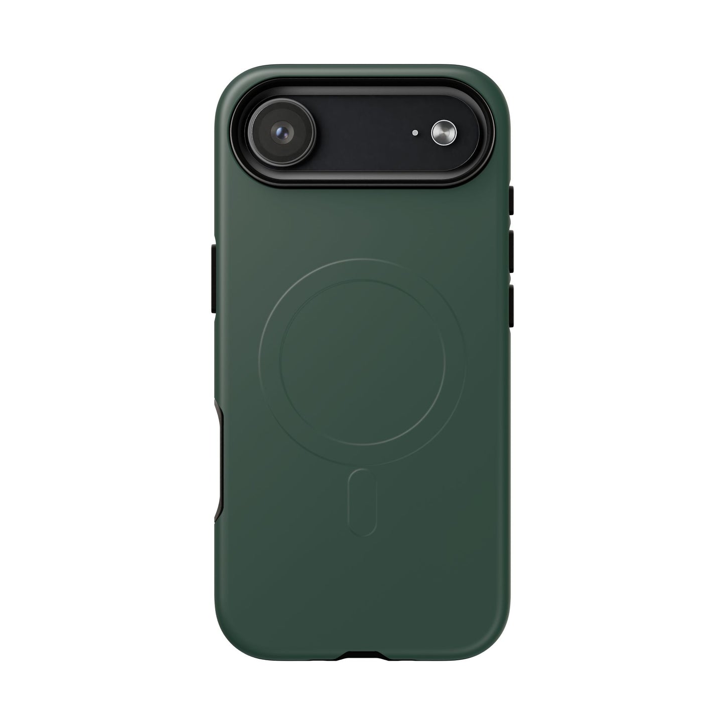 Bottle Green Minimalist Heritage Check MagSafe® iPhone Case | Luxury Magnetic Phone Cover