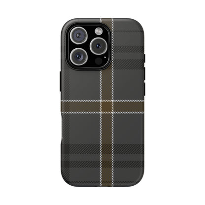 Bute Heather Weathered Tartan iPhone Case | Luxury Protective Phone Cover