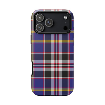 Queen Mary RMS Maritime Tartan iPhone Case | Dual-Layer Matt Protective Cover