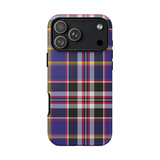 Queen Mary RMS Maritime Tartan iPhone Case | Dual-Layer Matt Protective Cover