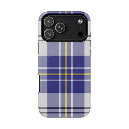 MacPherson Dress Blue Tartan MagSafe® iPhone Case | Dual-Layer Magnetic Protective Cover
