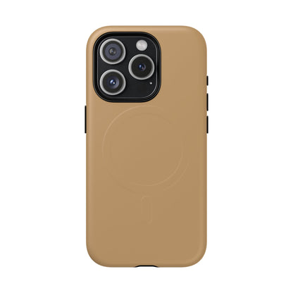 Camel Minimalist Heritage Check MagSafe® iPhone Case | Luxury Magnetic Phone Cover