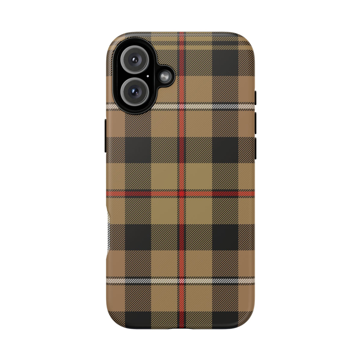 MacKenzie Hunting (Brown) Traditional Tartan iPhone Case | Dual-Layer Matt Protective Cover