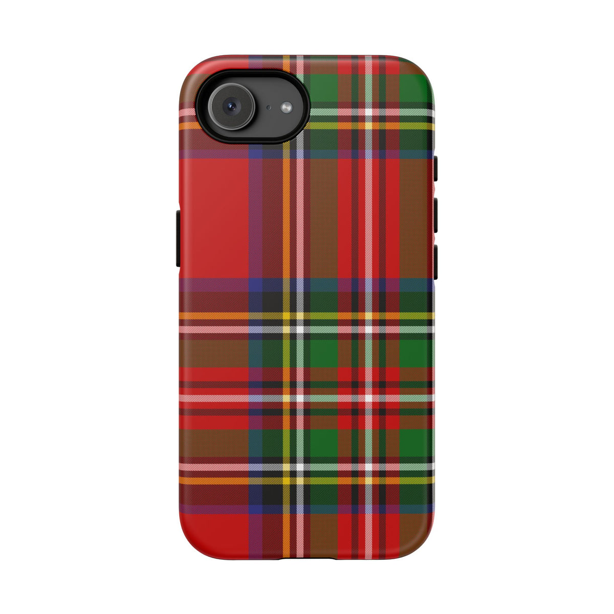 Royal Stewart Heritage Tartan iPhone Case | Dual-Layer Matt Protective Cover