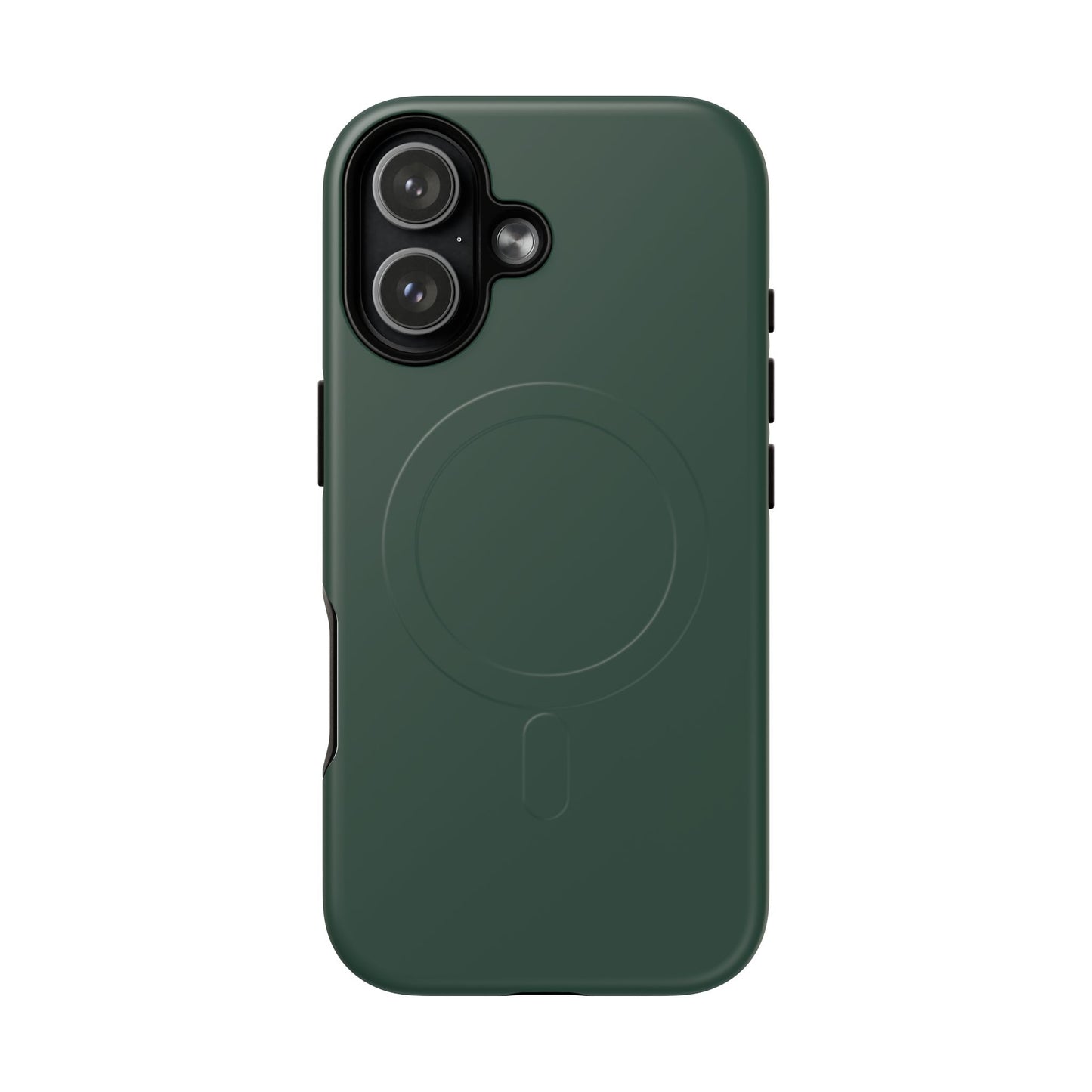 Bottle Green Minimalist Heritage Check MagSafe® iPhone Case | Luxury Magnetic Phone Cover