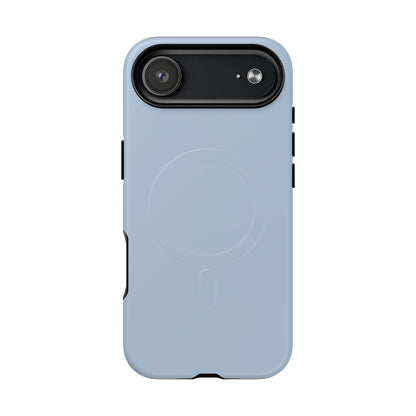 Cloud Blue Minimalist Heritage Check MagSafe® iPhone Case | Luxury Magnetic Phone Cover