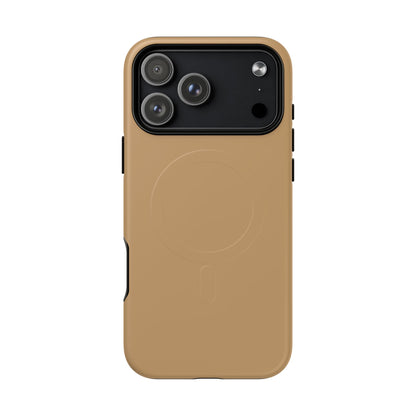 Camel Minimalist Heritage Check MagSafe® iPhone Case | Luxury Magnetic Phone Cover