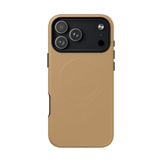 Camel Minimalist Heritage Check MagSafe® iPhone Case | Luxury Magnetic Phone Cover