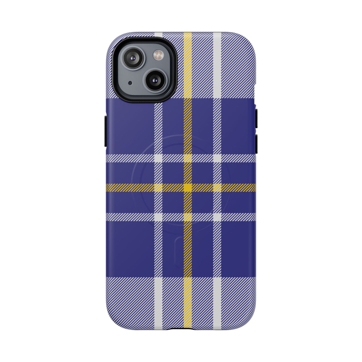 MacPherson Dress Blue Tartan MagSafe® iPhone Case | Luxury Magnetic Phone Cover