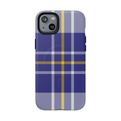 MacPherson Dress Blue Tartan MagSafe® iPhone Case | Luxury Magnetic Phone Cover