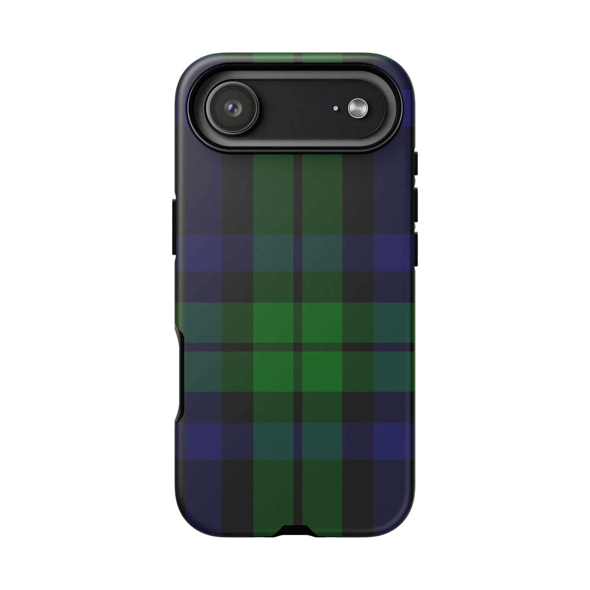 Black Watch Traditional Tartan iPhone Case | Dual-Layer Matt Protective Cover