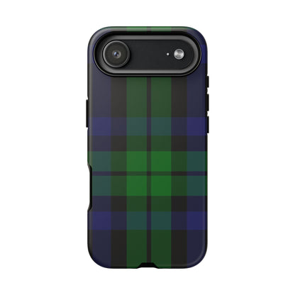 Black Watch Traditional Tartan iPhone Case | Dual-Layer Matt Protective Cover