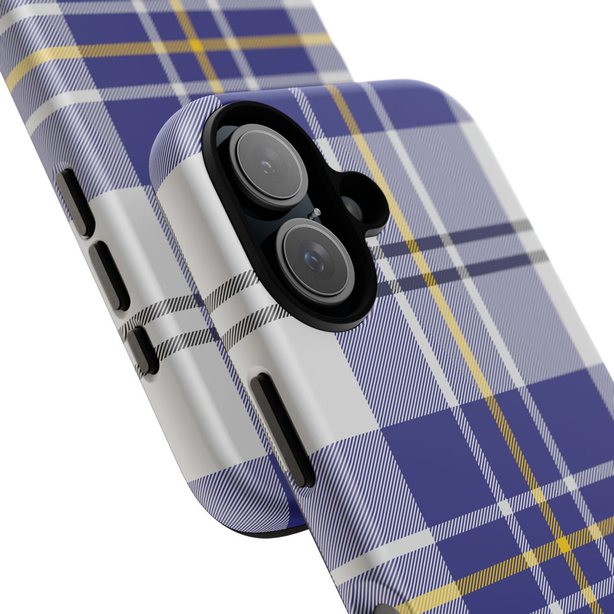 MacPherson Dress Blue Tartan iPhone Case | Dual-Layer Matt Protective Cover