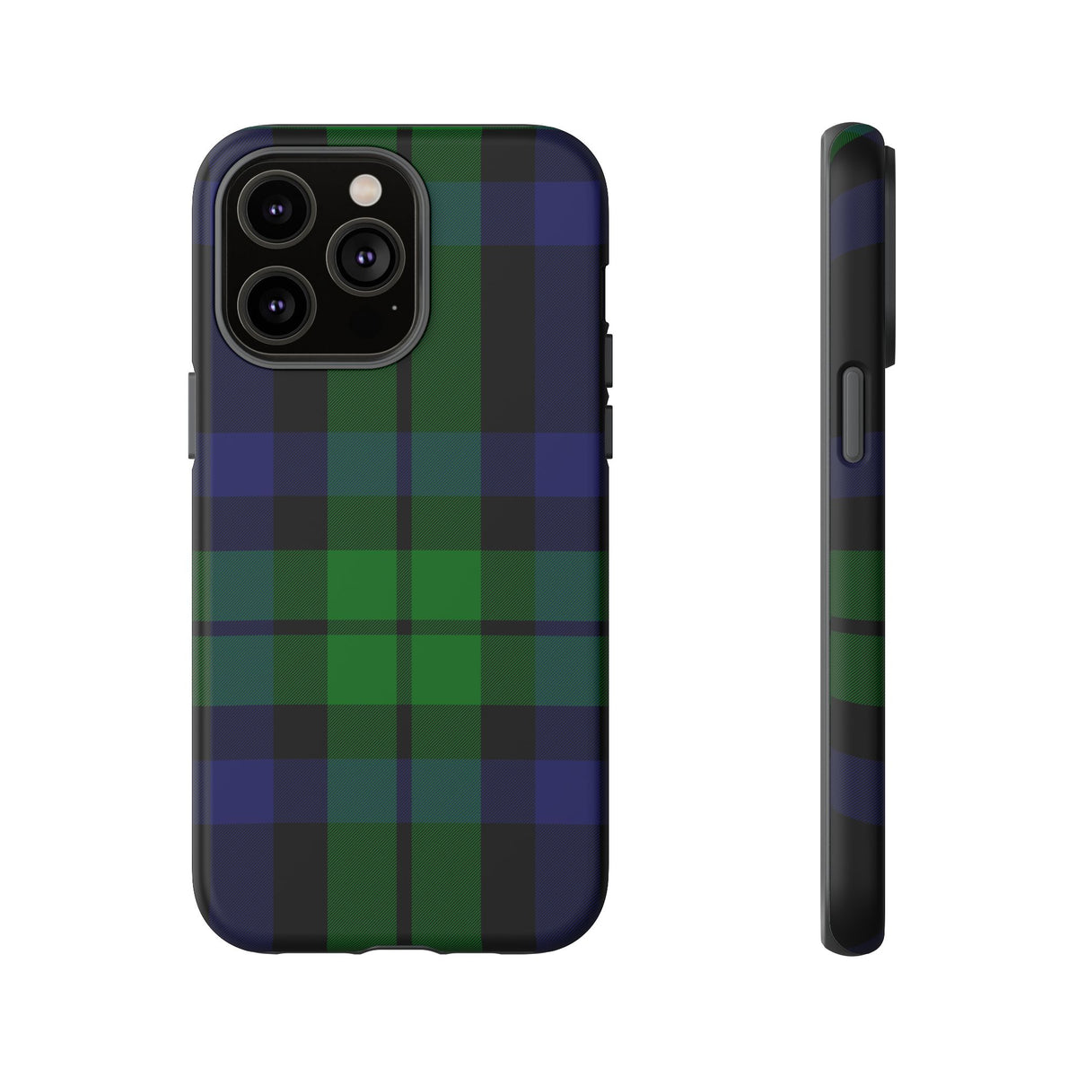 Black Watch Traditional Tartan iPhone Case | Dual-Layer Matt Protective Cover