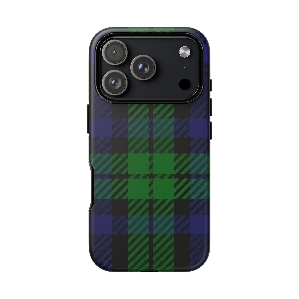 Black Watch Traditional Tartan iPhone Case | Dual-Layer Matt Protective Cover