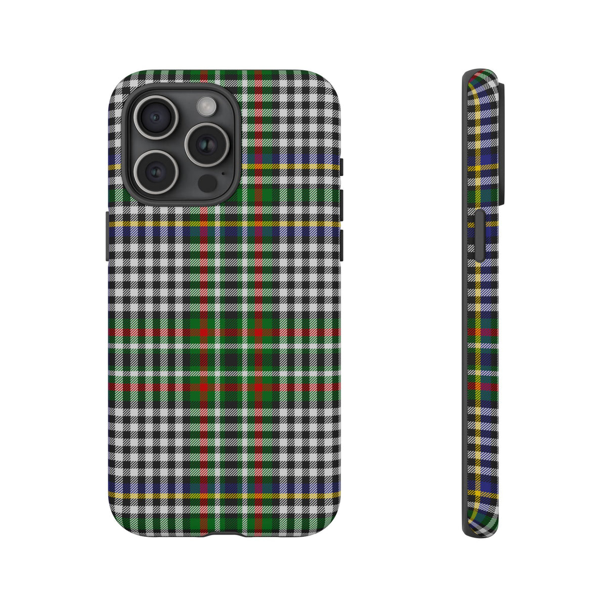 Abbotsford Check Estate Tartan iPhone Case | Dual-Layer Matt Protective Cover