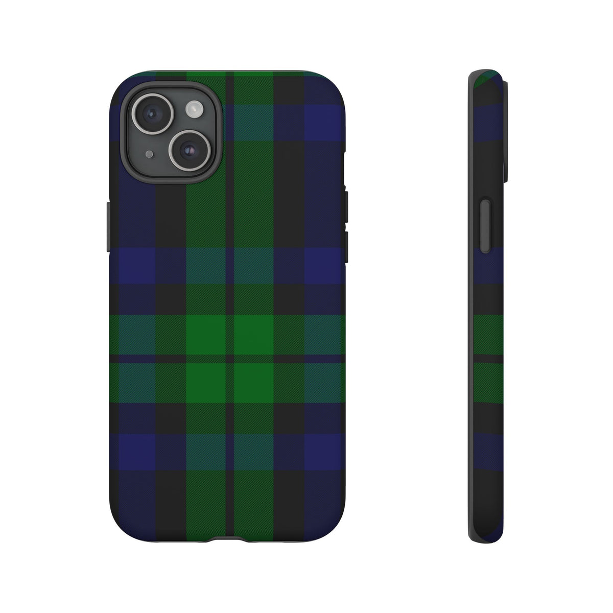 Black Watch Traditional Tartan iPhone Case | Dual-Layer Matt Protective Cover
