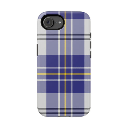 MacPherson Dress Blue Tartan iPhone Case | Dual-Layer Matt Protective Cover
