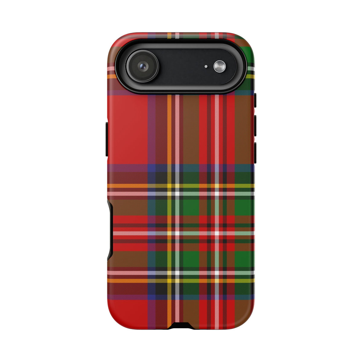 Royal Stewart Heritage Tartan iPhone Case | Dual-Layer Matt Protective Cover