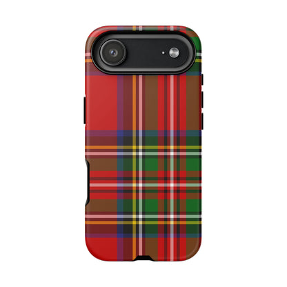 Royal Stewart Heritage Tartan iPhone Case | Dual-Layer Matt Protective Cover