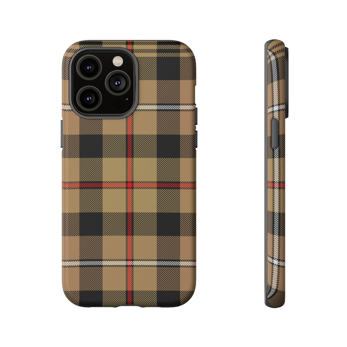 MacKenzie Hunting (Brown) Traditional Tartan iPhone Case | Dual-Layer Matt Protective Cover